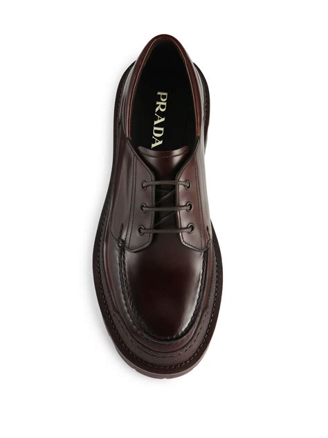 prada spazzolato mens shoes|prada spazzolato derby loafers.